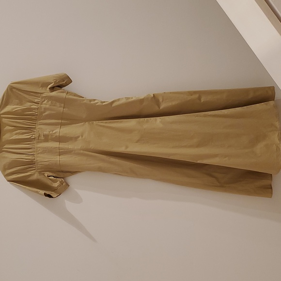 NWT NICHOLAS Tenley Khaki Button Down Midi Dress with Corset Seaming - Picture 9 of 13